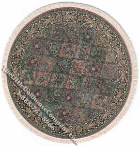 (image for) Miniature Round Flower Themed Rug for Dollhouses