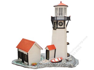 (image for) Half-Scale Lighthouse and Keeper's Cottage on Rocky Shore