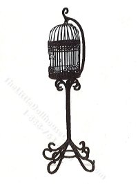 (image for) Miniature Hanging Birdcage Kit for Dollhouses