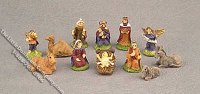 (image for) Miniature 12 Piece Resin Nativity Set for Dollhouses