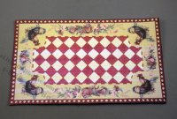 (image for) Miniature Four Roosters Carpet for Dollhouses
