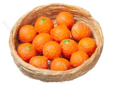 (image for) Miniature Basket of Oranges for Dollhouses