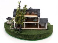 (image for) Assembled 144th Inch Scale Colonial Dollhouse with Grounds