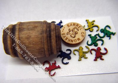 (image for) Miniature Barrel of Monkeys Game