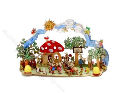 (image for) Miniature Handmade Bunny School Diorama by Volker Arnold