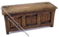 (image for) Miniature Linen Fold Panel Blanket Box for Dollhouses