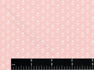 (image for) Pink Floral Miniature Wallpaper for Dollhouses