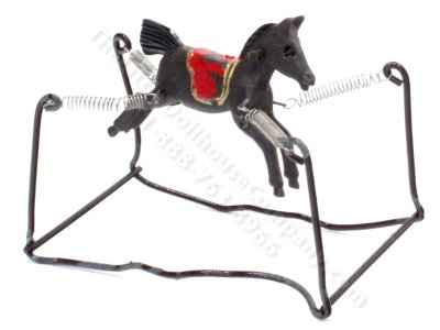 (image for) Miniature Spring Horse for Dollhouses - AS IS