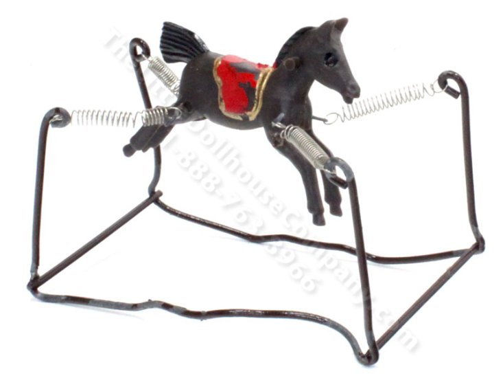 (image for) Miniature Spring Horse for Dollhouses - AS IS