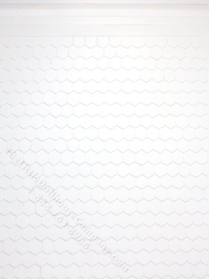 (image for) 1/2" Scale Hexagon Tile Roof Plastic Veneer for Dollhouses