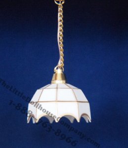 (image for) Miniature LED BatteryWhite Tiffany Hanging Lamp