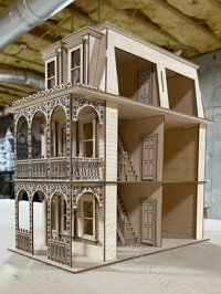 (image for) Full Scale Saint Charles French Quarter Laser Dollhouse Kit
