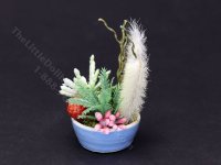 (image for) Vintage Miniature Potted Floral Arrangement for Dollhouses