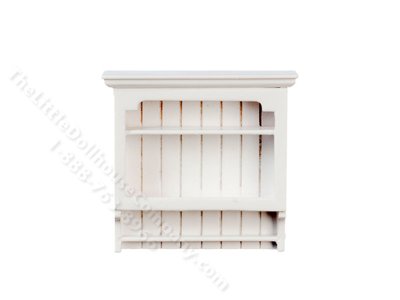 (image for) Miniature White Kitchen Shelf For Dollhouses