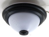 (image for) Dollhouse Half-Dome Ceiling Light, Frosted w/ Black
