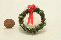 (image for) Dollhouse Miniature Evergreen Wreath