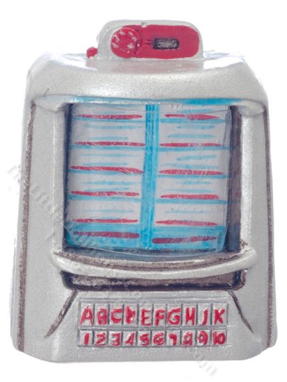 (image for) Miniature 1950's Style Table Jukebox for Dollhouses