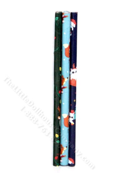 (image for) Miniature Set of 3 of Holiday Gift Wraps