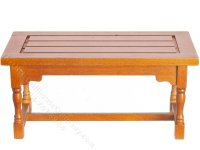 (image for) Miniature Walnut Trestle Working Table for Dollhouses