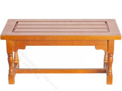 (image for) Miniature Walnut Trestle Working Table for Dollhouses