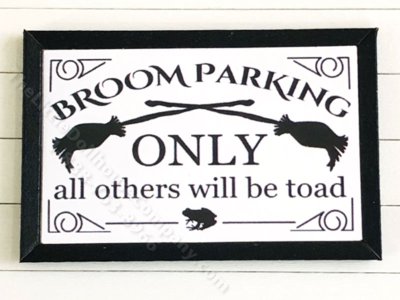 (image for) Miniature Framed 'Broom Parking Only' Print