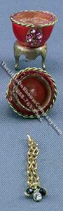 (image for) Dollhouse Miniature Ladies Necklace in Decorated Egg