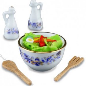 (image for) Miniature Salad Making Set for Dollhouses