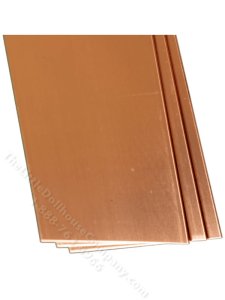 (image for) Dollhouse Scale Model Copper Sheet 8.5" x 11"