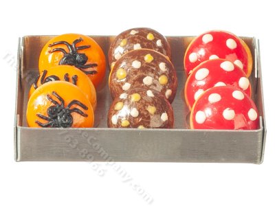(image for) Miniature Halloween Donuts on a Tray for Dollhouses