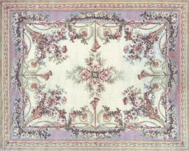 (image for) Miniature Large Sized Aubusson Savonnerie Rug for Dollhouses