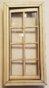 (image for) Miniature ٌWorking, 4 Over 4, Casement Window For Dollhouses