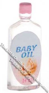 (image for) Miniature Bottle of Baby Oil for Dollhouses
