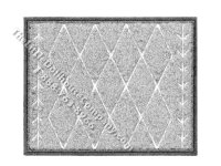 (image for) Miniature Grey Trellis Patterned Rug for Dollhouses - 3.75"x3"