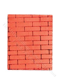 (image for) Dollhouse Red Brick Flat-Roof Chimney