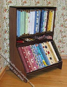 (image for) Miniature 5-1/2" Tall Fabric Display Kit for Dollhouses