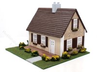 (image for) 1:48 Scale Assembled Cape Cod Beach Cottage Dollhouse