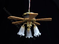 (image for) Miniature 12V Ceiling Light and Working Fan for Dollhouses