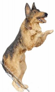 (image for) Miniature German Shepard Standing Up for Dollhouses