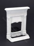 (image for) Miniature Small Victorian Bedroom Fireplace for Dollhouses - White