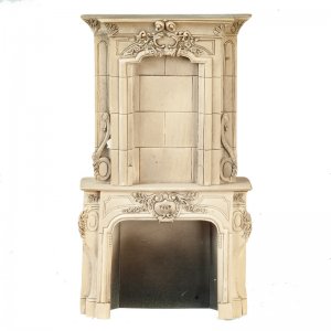 (image for) Miniature Victorian Stone Fireplace for Dollhouses