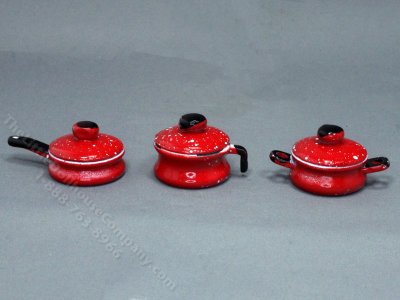 (image for) Red Enamel SpatterWare Cookware Set (6 pc)
