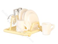 (image for) Miniature Dish Rack Set for Dollhouses