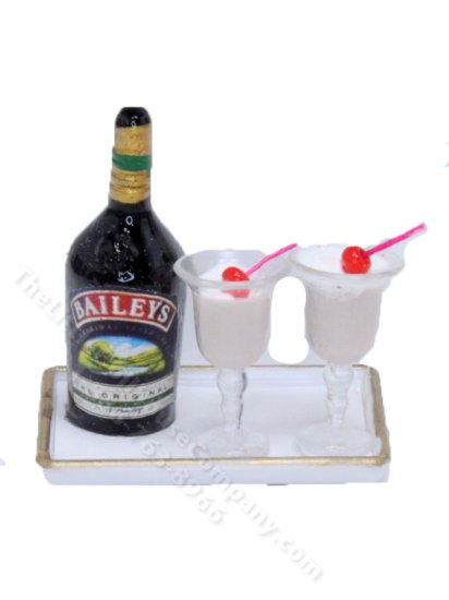 (image for) Pair of Miniature Bailey's Milkshakes for Dollhouses