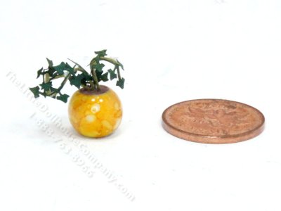 (image for) Handmade Miniature 1/4 Scale Ivy Plant in Yellow Vase