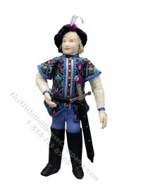 (image for) Miniature Handcrafted Vintage Tudor Nobleman Doll in Blue