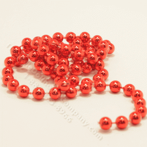 (image for) String of Miniature Round Red Christmas Ornaments