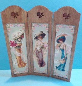 (image for) Miniature Dressing Screen Kit for Women for Dollhouses