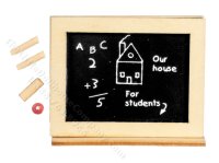 (image for) Miniature School Chalkboard Set for Dollhouses
