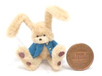 (image for) Miniature Rabbit in Jacket by Sue Wilkes of Shoebutton Bears