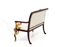 (image for) Miniature Full Scale Mahogany and White Empire Settee